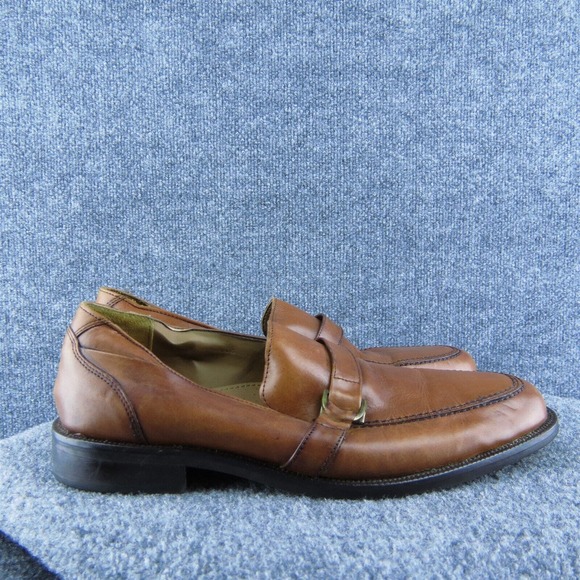 Bostonian Men Loafer Shoes Brown Leather Slip On Size 10 Medium - Picture 4 of 10